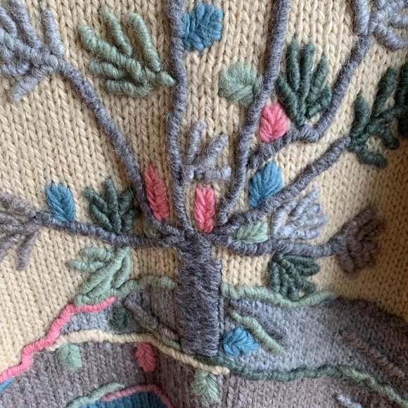 Floral Knit Women's wool Sweater - Picture 10 of 16